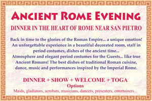 Ancient Rome Events Dinners San Pietro